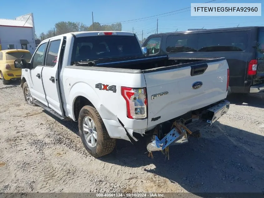 2017 Ford F-150 Xl VIN: 1FTEW1EG5HFA92960 Lot: 40561334