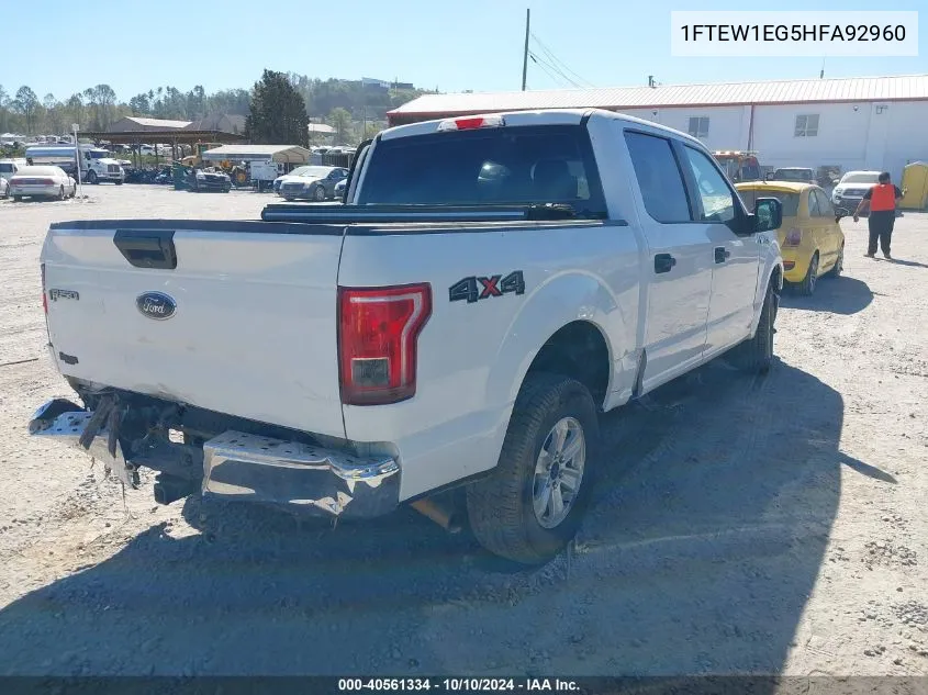 1FTEW1EG5HFA92960 2017 Ford F-150 Xl