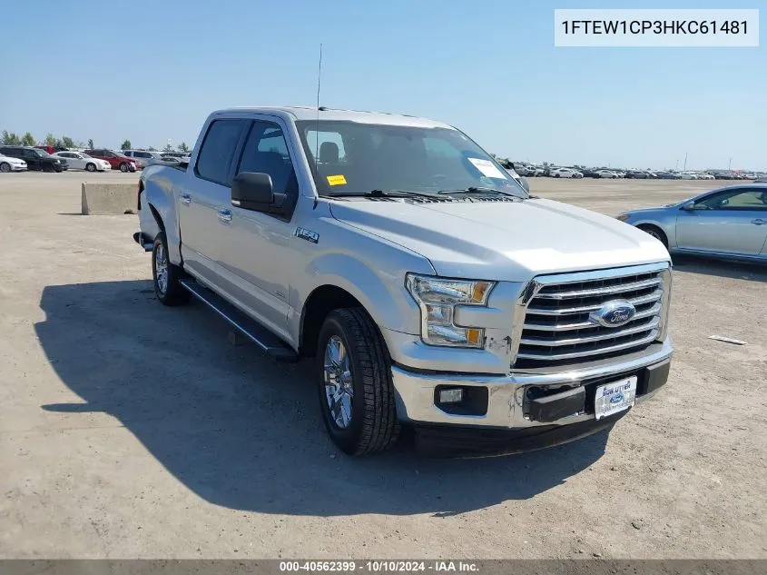 1FTEW1CP3HKC61481 2017 Ford F-150 Xlt