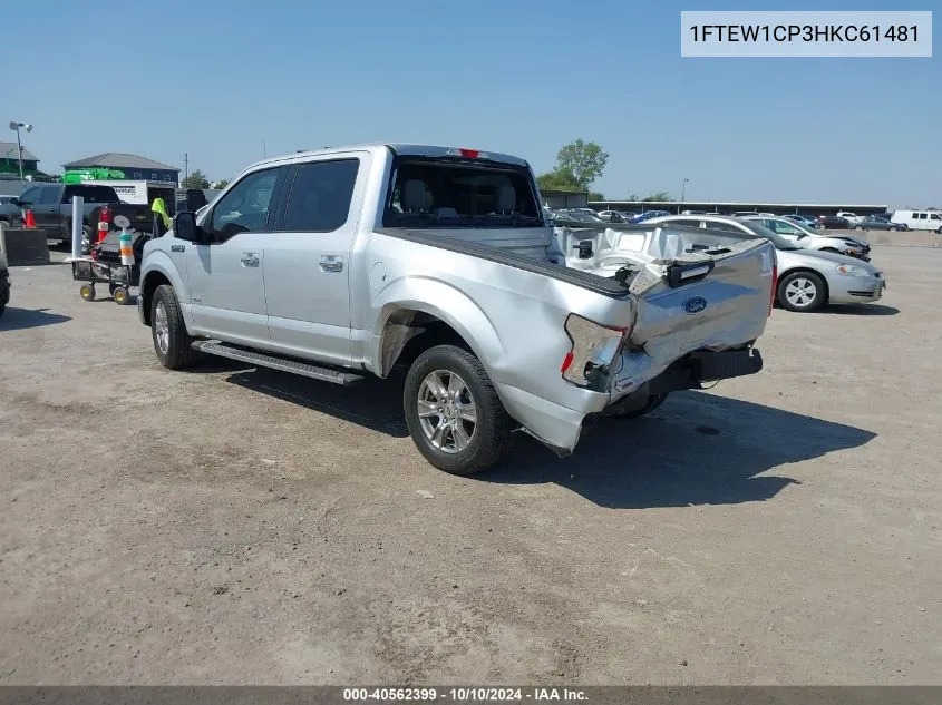 2017 Ford F-150 Xlt VIN: 1FTEW1CP3HKC61481 Lot: 40562399