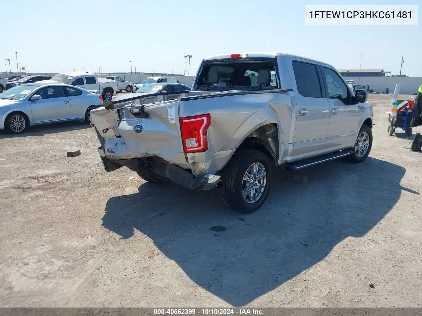 2017 Ford F-150 Xlt VIN: 1FTEW1CP3HKC61481 Lot: 40562399