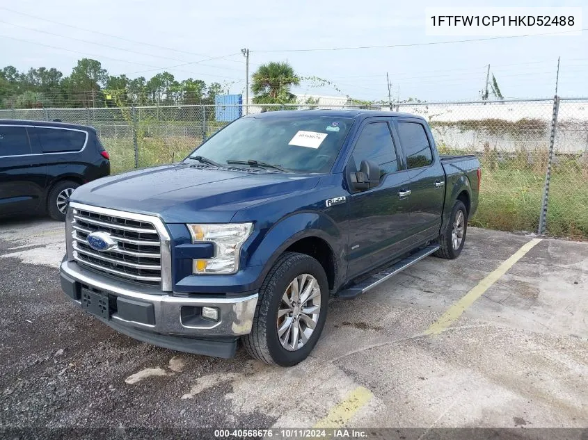 2017 Ford F150 Supercrew VIN: 1FTFW1CP1HKD52488 Lot: 40568676