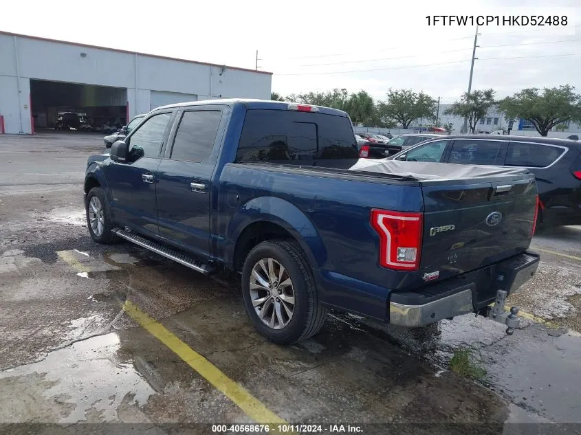 2017 Ford F150 Supercrew VIN: 1FTFW1CP1HKD52488 Lot: 40568676