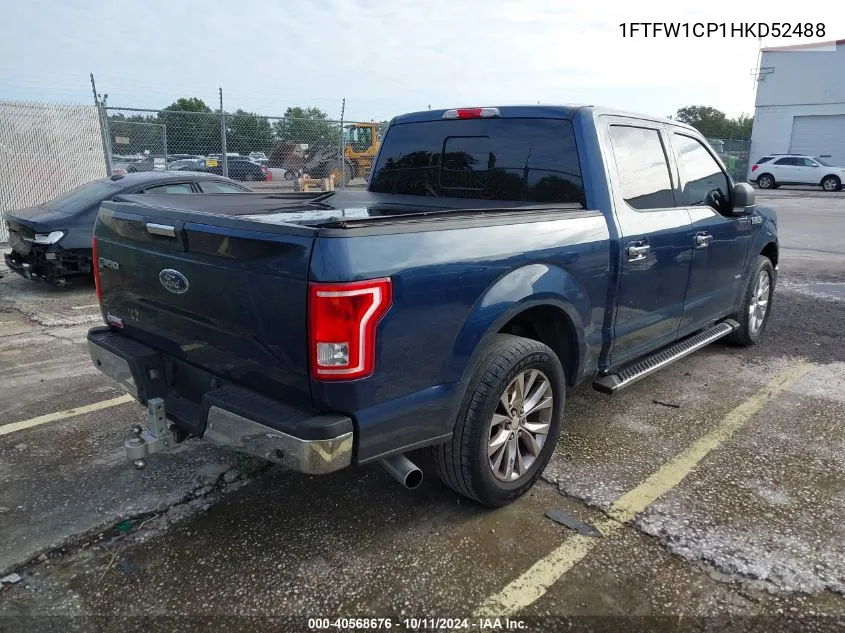 2017 Ford F150 Supercrew VIN: 1FTFW1CP1HKD52488 Lot: 40568676