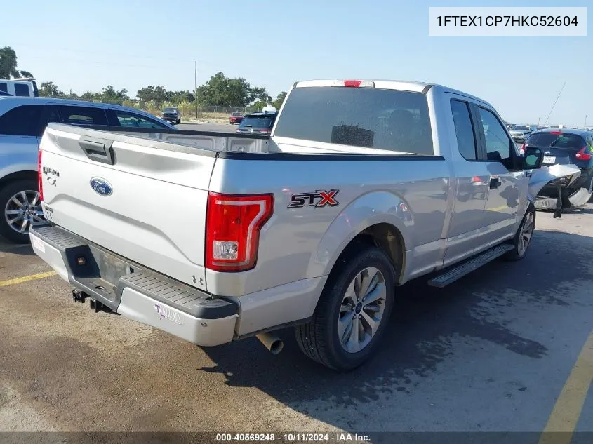 1FTEX1CP7HKC52604 2017 Ford F150 Super Cab