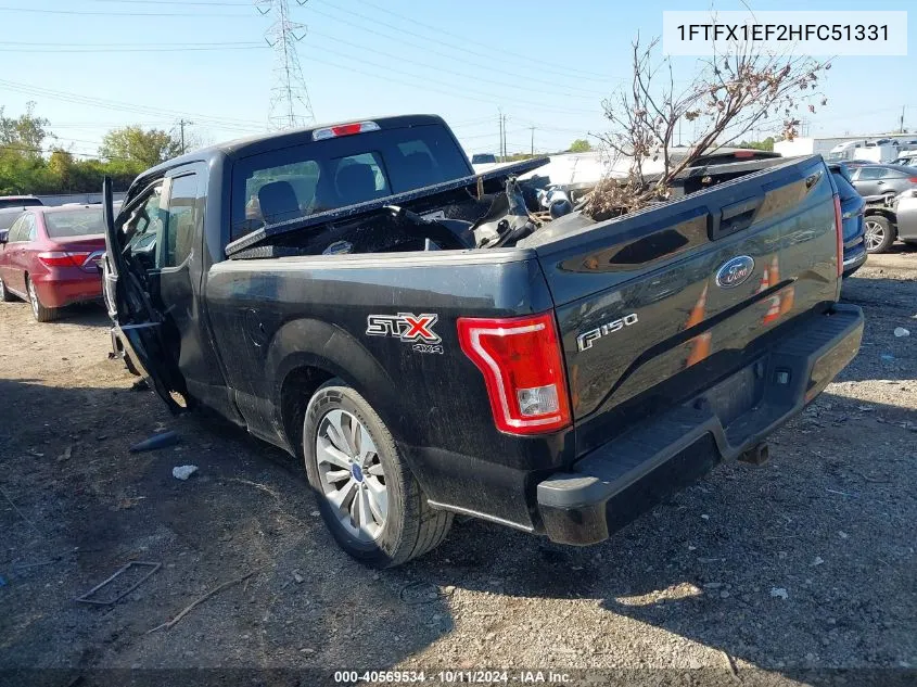 1FTFX1EF2HFC51331 2017 Ford F150 Super Cab