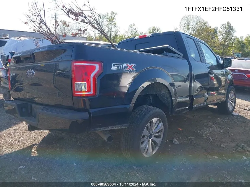 1FTFX1EF2HFC51331 2017 Ford F150 Super Cab