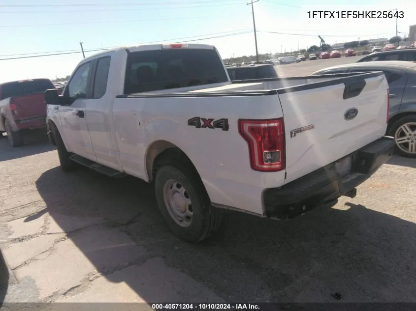 2017 Ford F-150 Xl VIN: 1FTFX1EF5HKE25643 Lot: 40571204