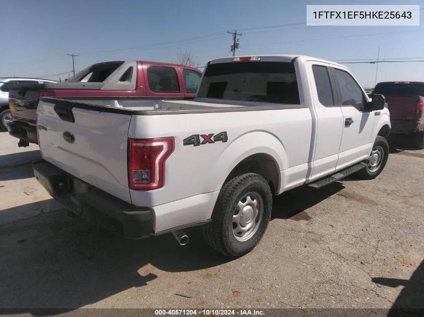 2017 Ford F-150 Xl VIN: 1FTFX1EF5HKE25643 Lot: 40571204