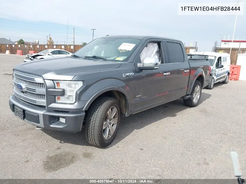 2017 Ford F-150 Platinum VIN: 1FTEW1EG4HFB28444 Lot: 40579047