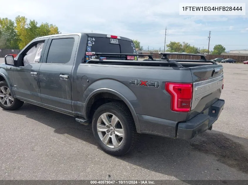 2017 Ford F-150 Platinum VIN: 1FTEW1EG4HFB28444 Lot: 40579047