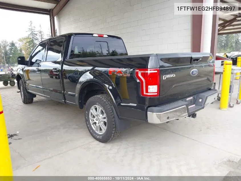 2017 Ford F-150 Lariat VIN: 1FTFW1EG2HFB94897 Lot: 40585853