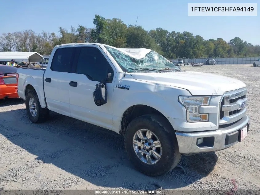 2017 Ford F-150 Xlt VIN: 1FTEW1CF3HFA94149 Lot: 40590181