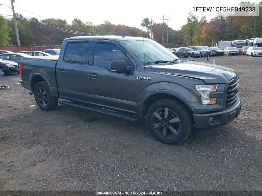 2017 Ford F-150 Xlt VIN: 1FTEW1CF5HFB49233 Lot: 40598574