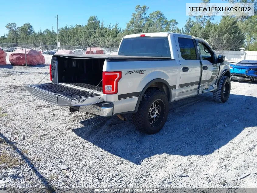 2017 Ford F-150 Xl VIN: 1FTEW1E8XHKC94872 Lot: 40602343