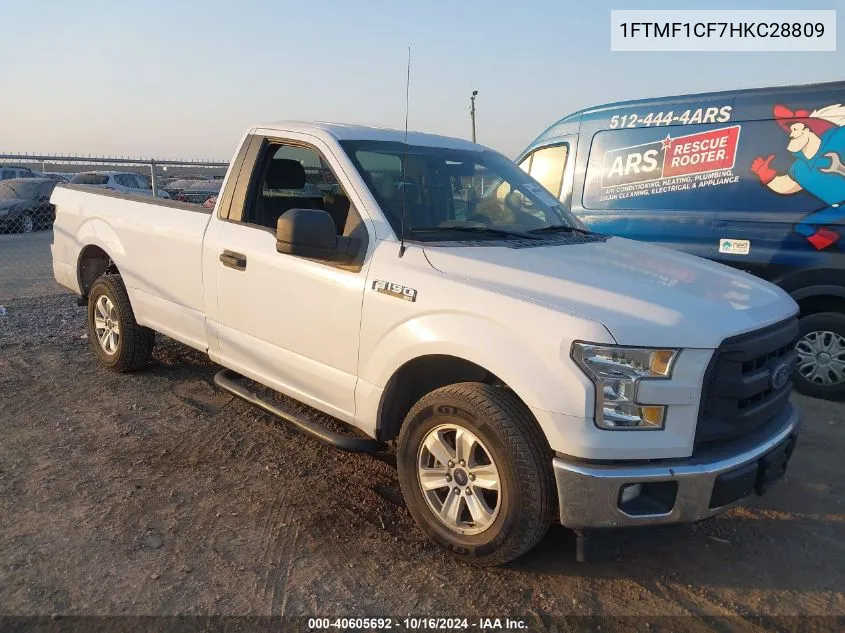 2017 Ford F-150 Xl VIN: 1FTMF1CF7HKC28809 Lot: 40605692