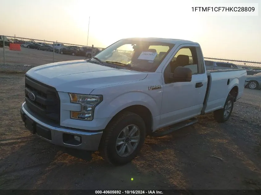 2017 Ford F-150 Xl VIN: 1FTMF1CF7HKC28809 Lot: 40605692