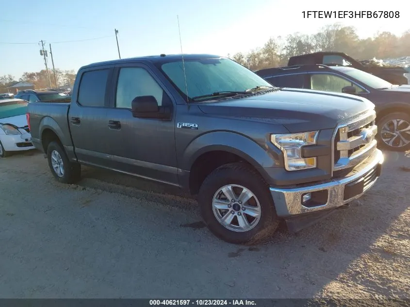 2017 Ford F-150 Xlt VIN: 1FTEW1EF3HFB67808 Lot: 40621597