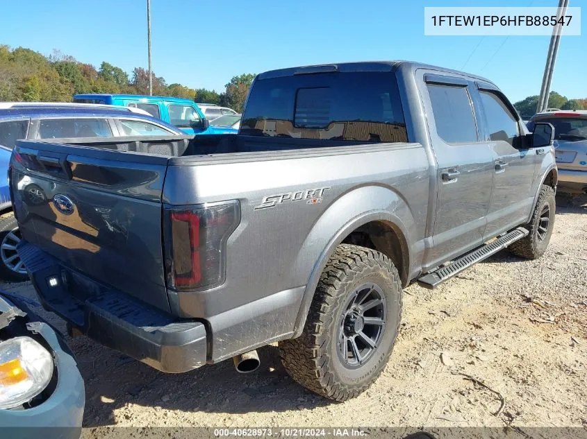 2017 Ford F150 Supercrew VIN: 1FTEW1EP6HFB88547 Lot: 40628973