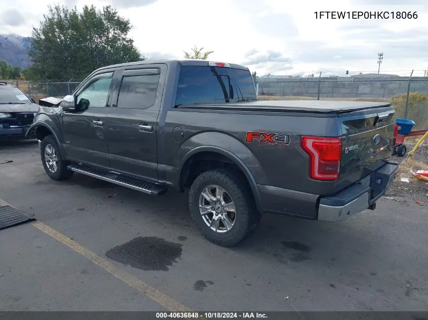 2017 Ford F-150 Lariat VIN: 1FTEW1EP0HKC18066 Lot: 40636848