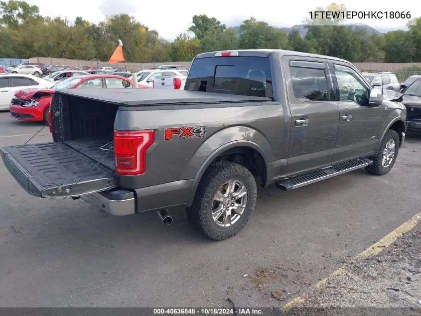 2017 Ford F-150 Lariat VIN: 1FTEW1EP0HKC18066 Lot: 40636848