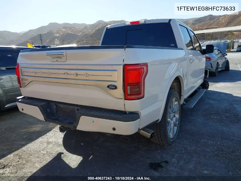 2017 Ford F-150 King Ranch/Lariat/Limited/Platinum/Xl/Xlt VIN: 1FTEW1EG8HFC73633 Lot: 40637243