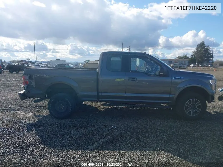 2017 Ford F-150 Xlt VIN: 1FTFX1EF7HKE42220 Lot: 40640809