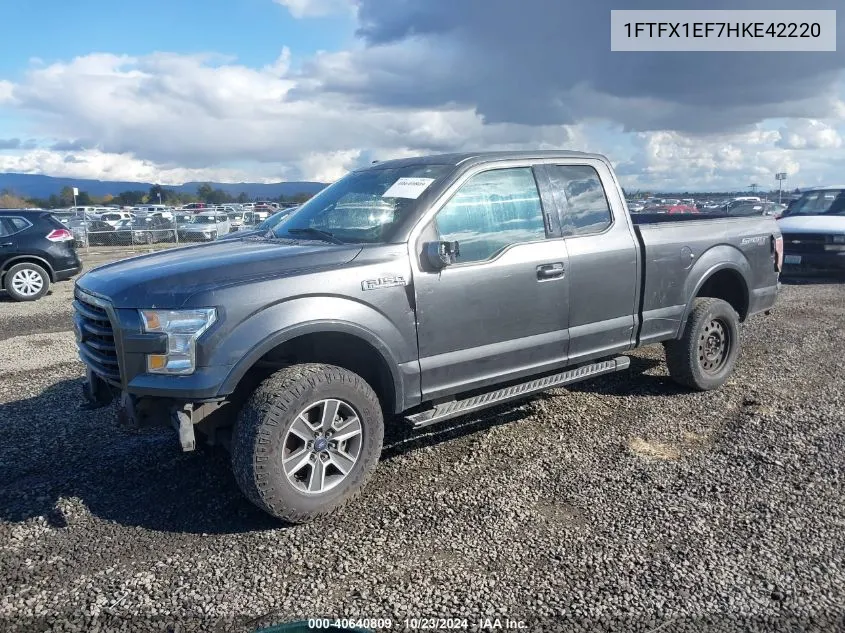 2017 Ford F-150 Xlt VIN: 1FTFX1EF7HKE42220 Lot: 40640809