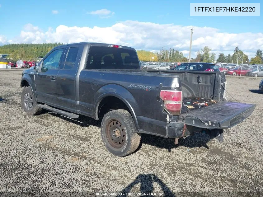 2017 Ford F-150 Xlt VIN: 1FTFX1EF7HKE42220 Lot: 40640809