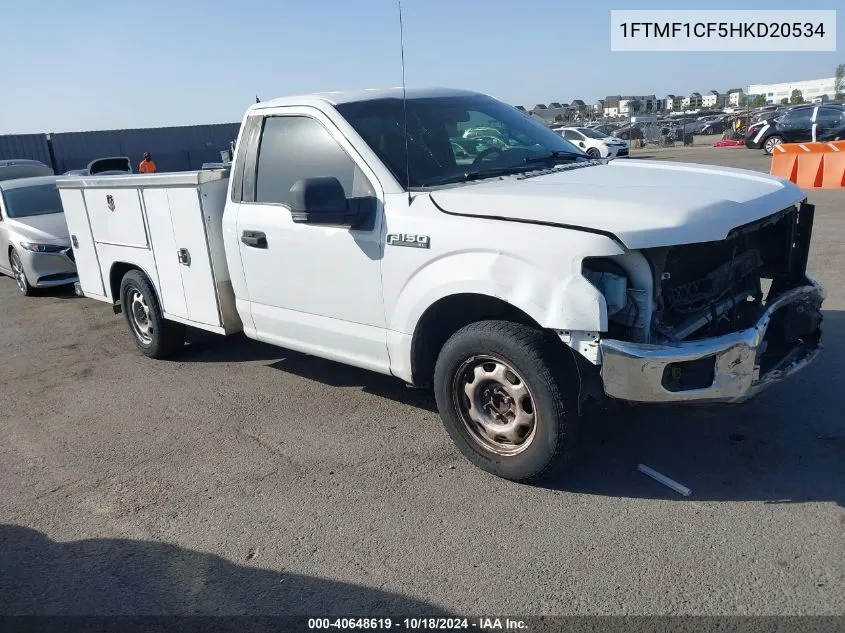 2017 Ford F-150 Xl VIN: 1FTMF1CF5HKD20534 Lot: 40648619