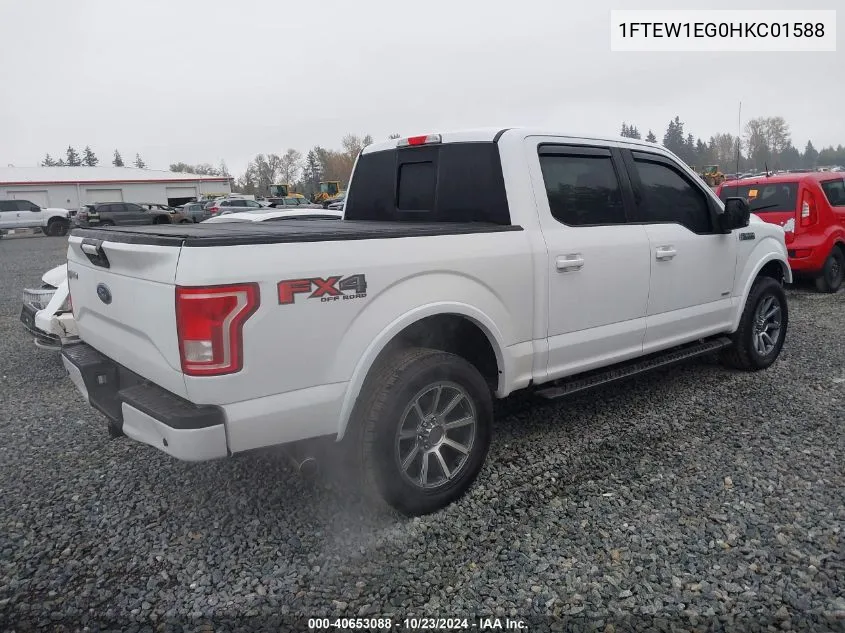 2017 Ford F-150 Xlt VIN: 1FTEW1EG0HKC01588 Lot: 40653088