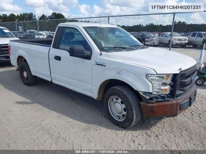 2017 Ford F-150 Xl VIN: 1FTMF1C84HKD01331 Lot: 40653181