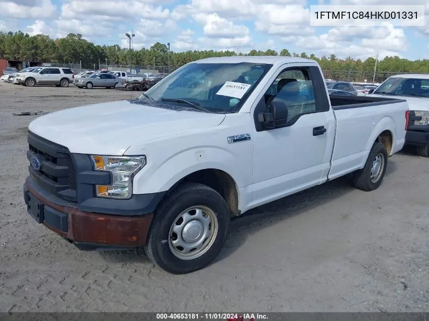 2017 Ford F-150 Xl VIN: 1FTMF1C84HKD01331 Lot: 40653181