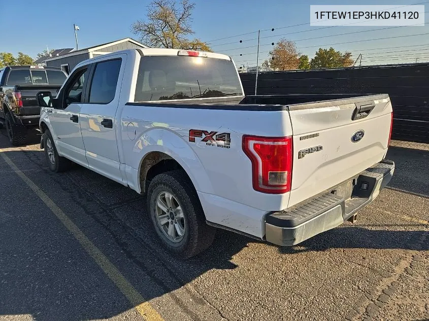 2017 Ford F-150 Xl VIN: 1FTEW1EP3HKD41120 Lot: 40659342