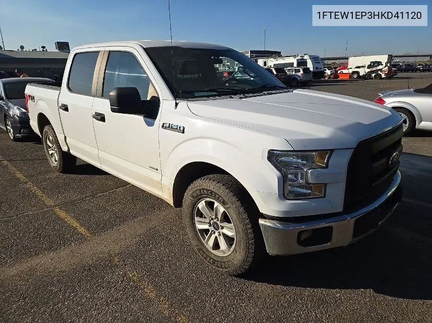 2017 Ford F-150 Xl VIN: 1FTEW1EP3HKD41120 Lot: 40659342