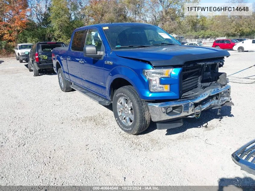 2017 Ford F-150 Xlt VIN: 1FTFW1EG6HFC14648 Lot: 40664548