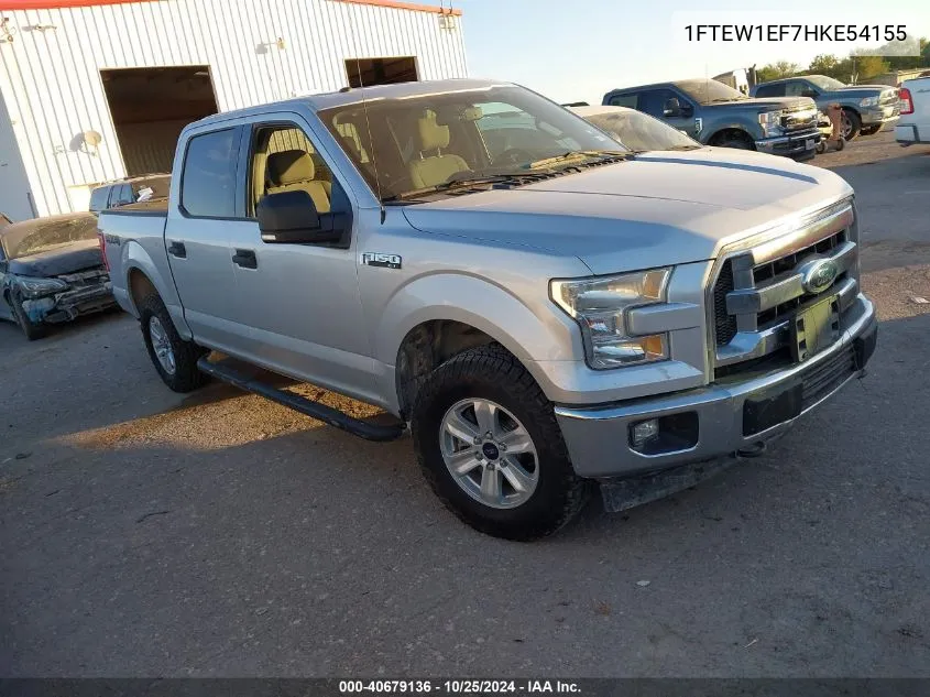 2017 Ford F-150 Xlt VIN: 1FTEW1EF7HKE54155 Lot: 40679136