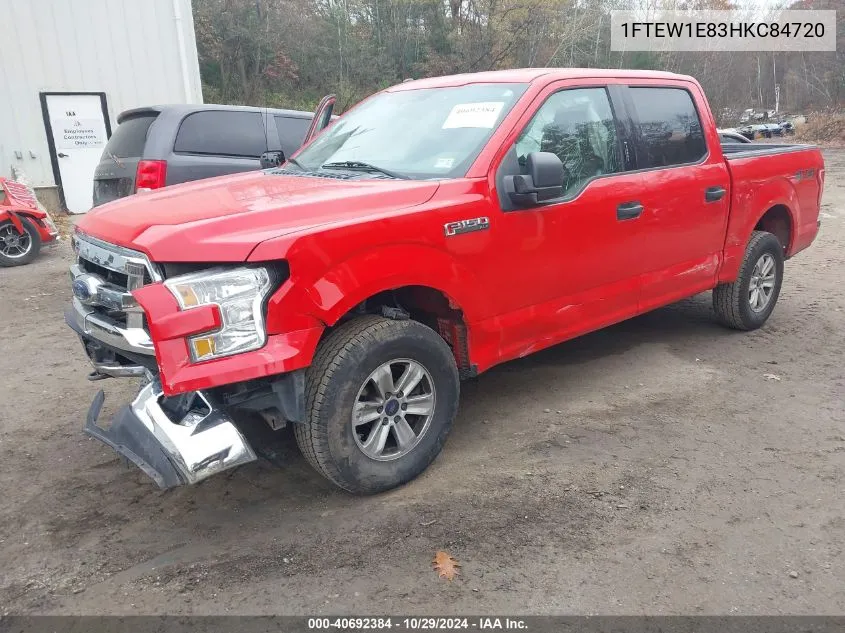 2017 Ford F-150 Xlt VIN: 1FTEW1E83HKC84720 Lot: 40692384