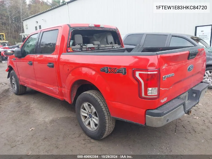 2017 Ford F-150 Xlt VIN: 1FTEW1E83HKC84720 Lot: 40692384