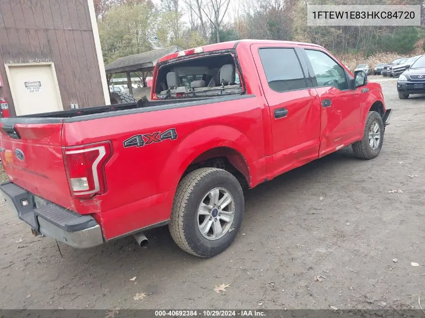 2017 Ford F-150 Xlt VIN: 1FTEW1E83HKC84720 Lot: 40692384