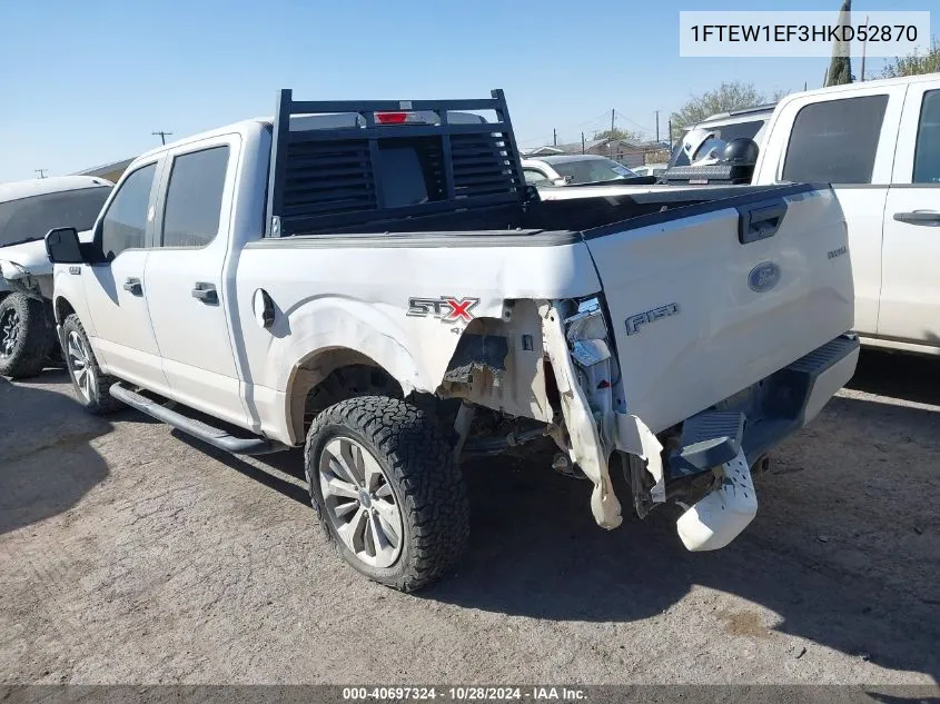 2017 Ford F-150 Xl VIN: 1FTEW1EF3HKD52870 Lot: 40697324