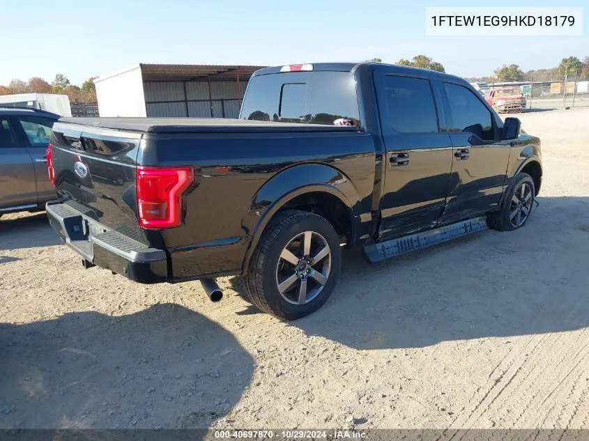 2017 Ford F-150 Lariat VIN: 1FTEW1EG9HKD18179 Lot: 40697870