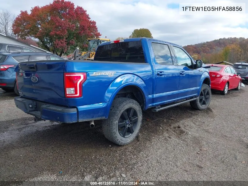 1FTEW1EG5HFA58856 2017 Ford F-150 Xlt