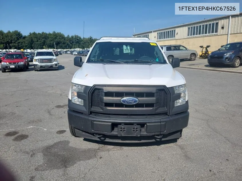 2017 Ford F-150 Xl VIN: 1FTEX1EP4HKC67526 Lot: 40733600