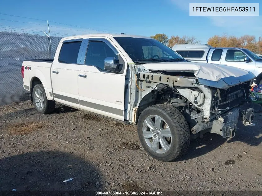 2017 Ford F-150 Platinum VIN: 1FTEW1EG6HFA53911 Lot: 40735904