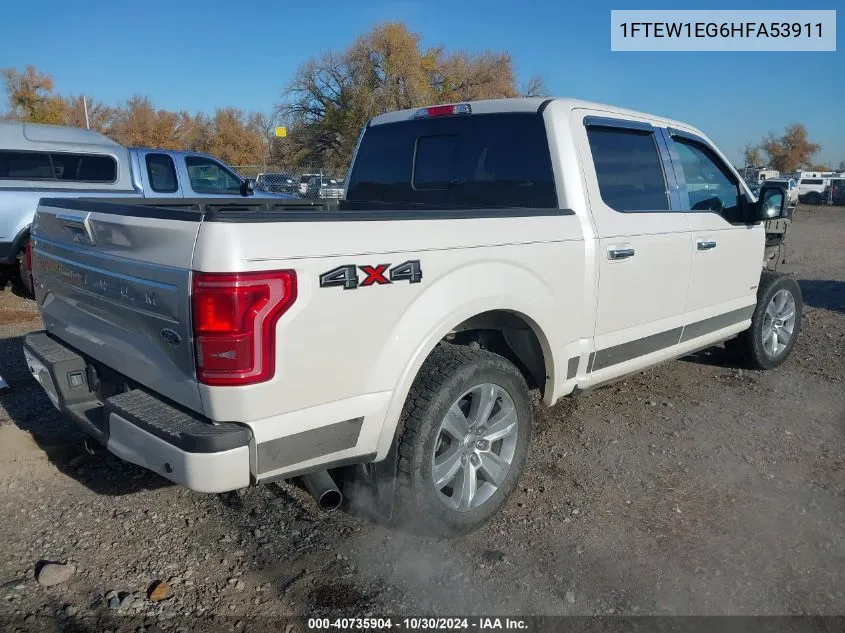 2017 Ford F-150 Platinum VIN: 1FTEW1EG6HFA53911 Lot: 40735904