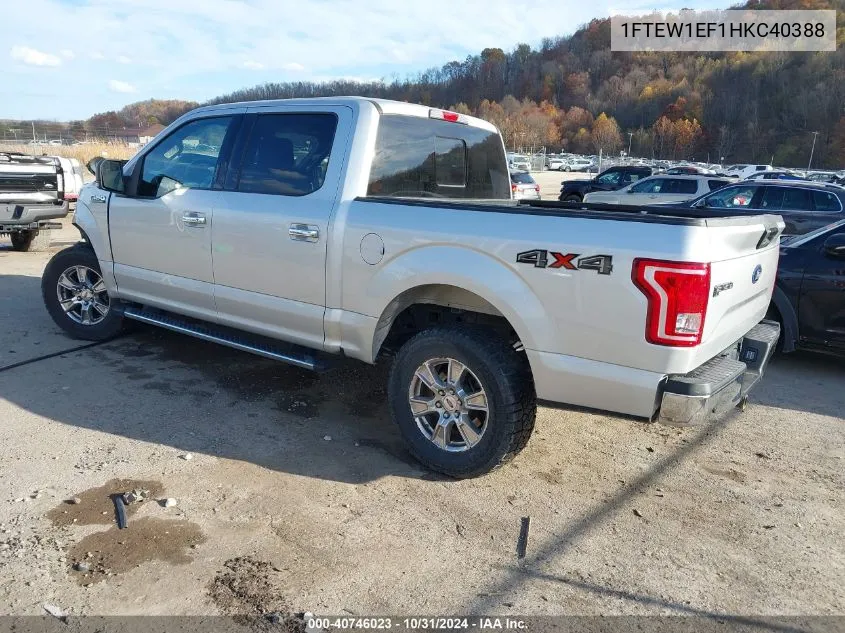 2017 Ford F-150 Xlt VIN: 1FTEW1EF1HKC40388 Lot: 40746023