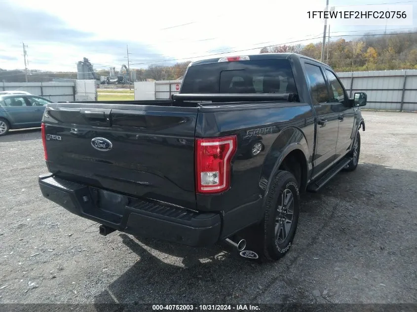 2017 Ford F-150 Xlt VIN: 1FTEW1EF2HFC20756 Lot: 40752003