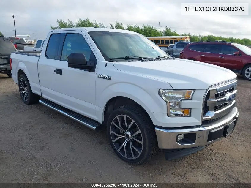 2017 Ford F-150 Xlt VIN: 1FTEX1CF2HKD03370 Lot: 40756298