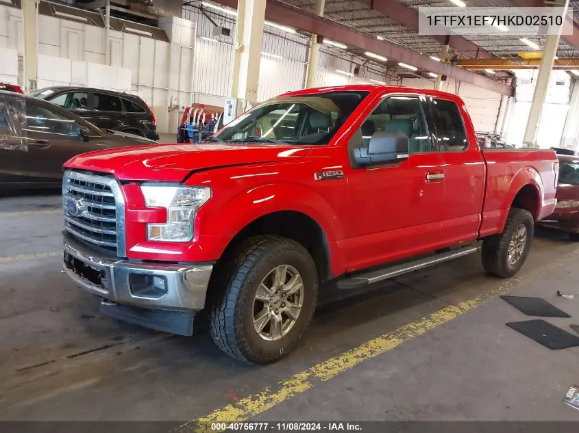 2017 Ford F-150 Xlt VIN: 1FTFX1EF7HKD02510 Lot: 40756777